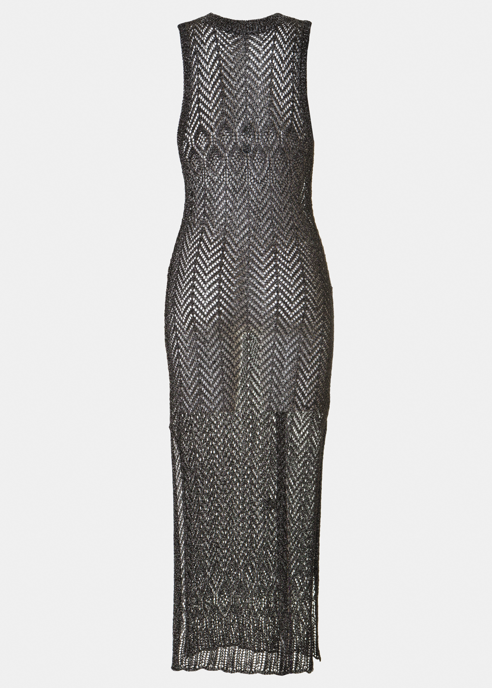 Black Shimmery Knitted Beachwear 